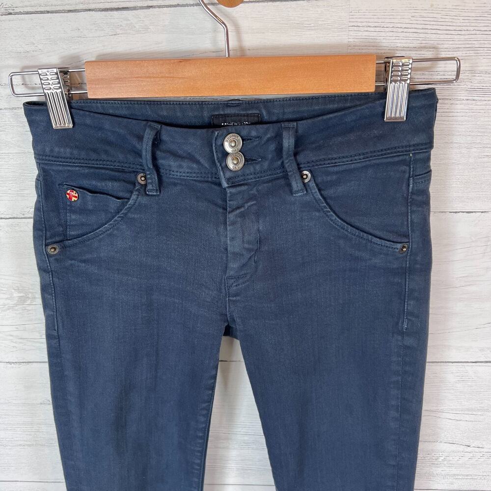 Hudson Jeans Womens Size 25 Teal Green Collin Low Rise Skinny with Flap Pockets